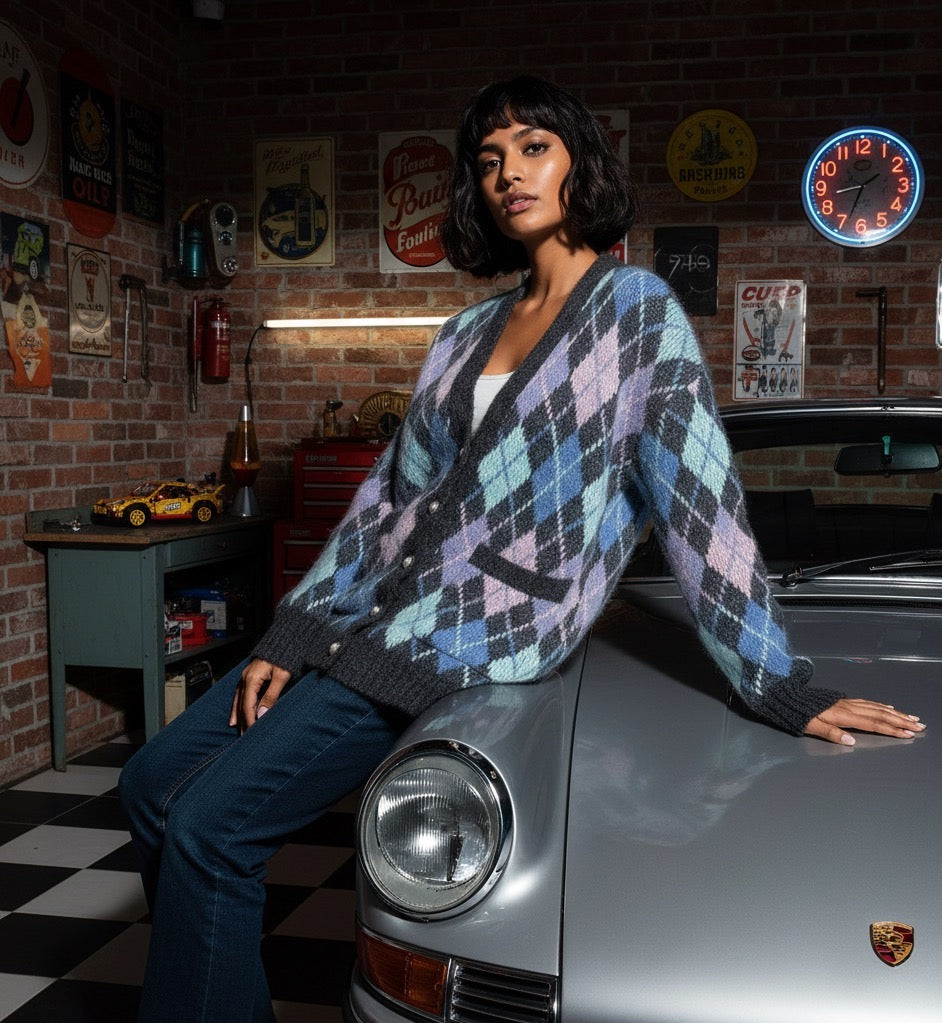 Oversized Geek-chic Cardigan