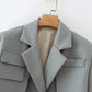 Corporate Chic Croptop Blazer