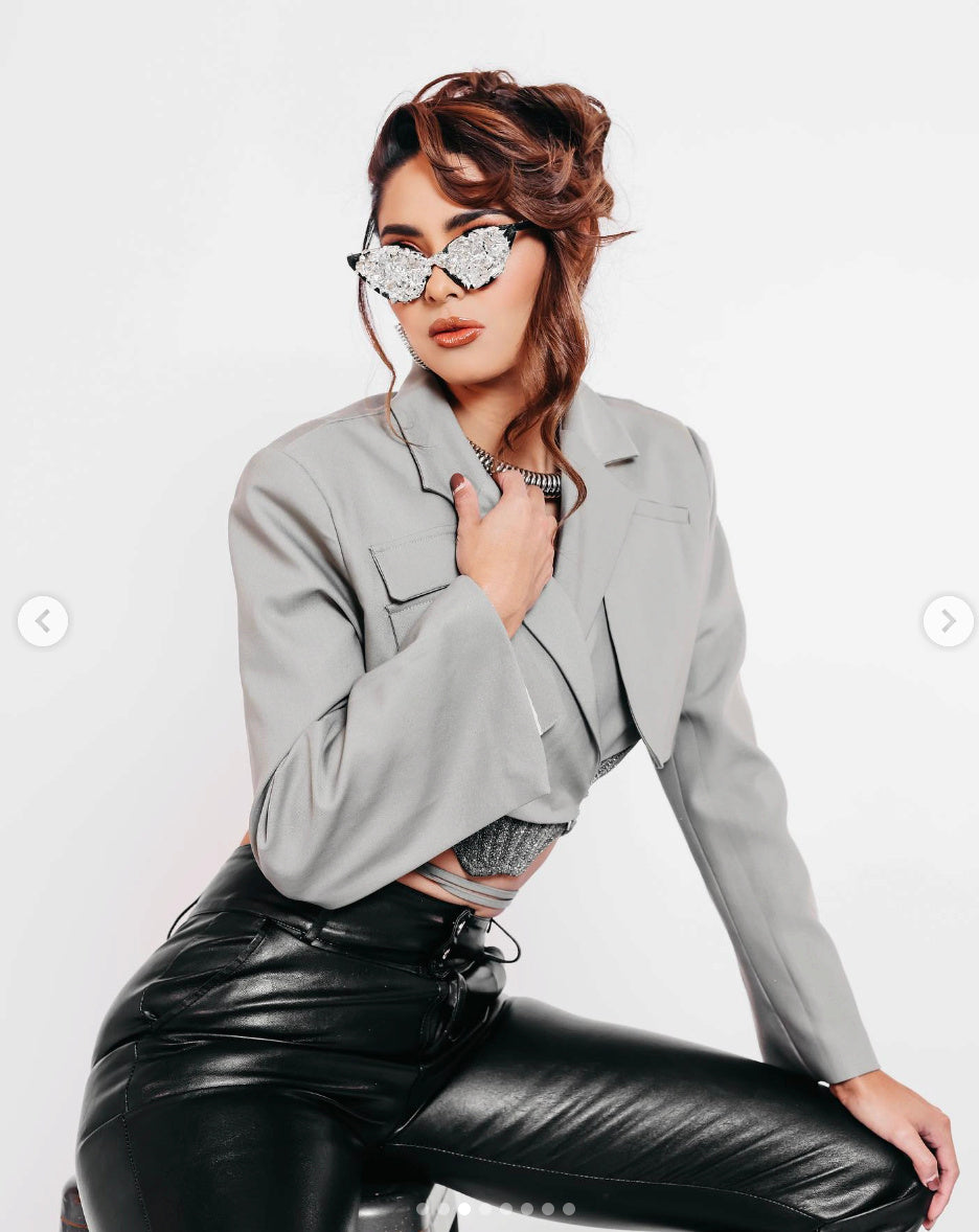 Corporate Chic Croptop Blazer