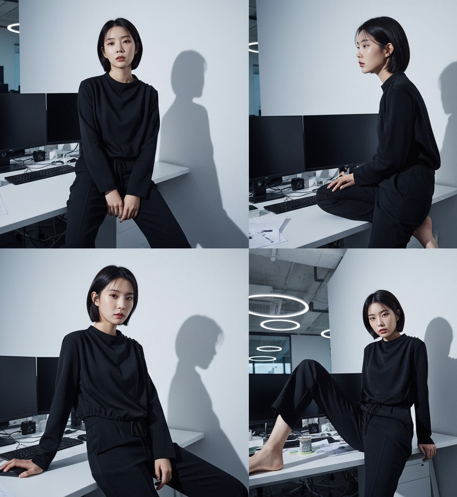 Midnight Elegance Evening Blouse