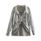 Galactic Glam Metallic top
