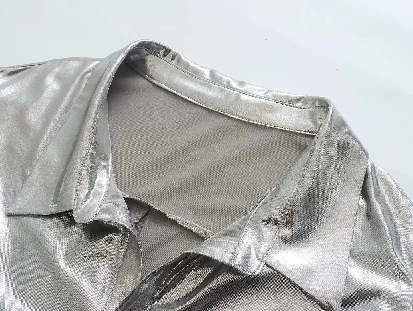 Galactic Glam Metallic top