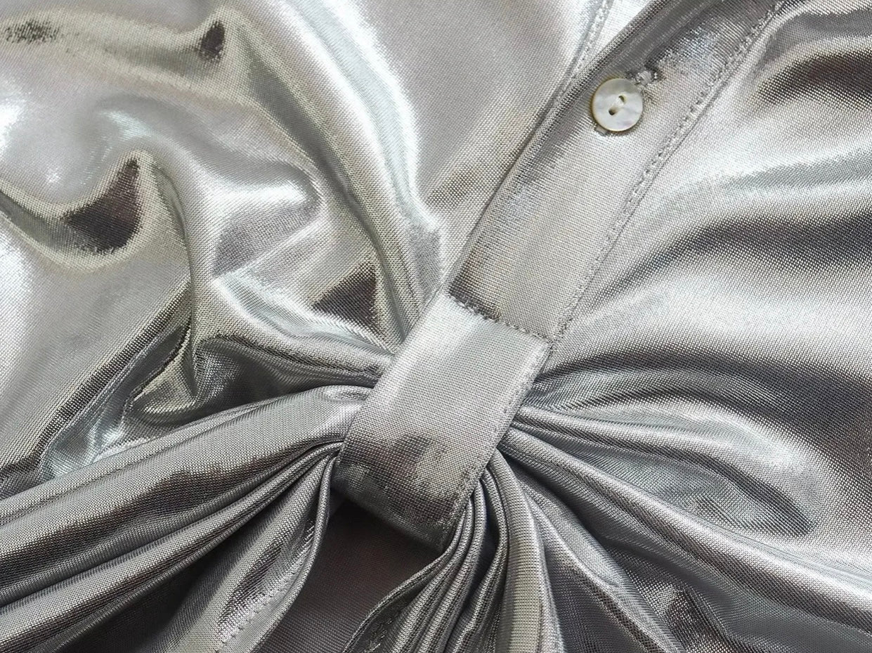 Galactic Glam Metallic top