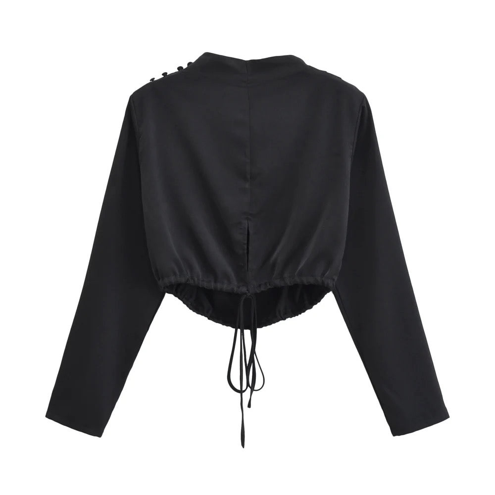 Midnight Elegance Evening Blouse