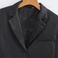 Single breasted crop-top blazer