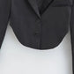Single breasted crop-top blazer