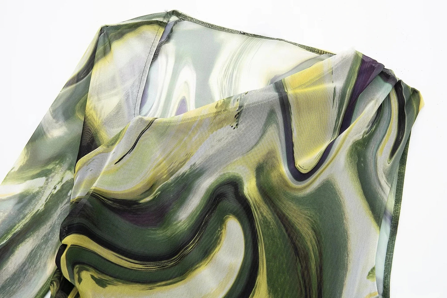 Jade Swirl off-shoulder top