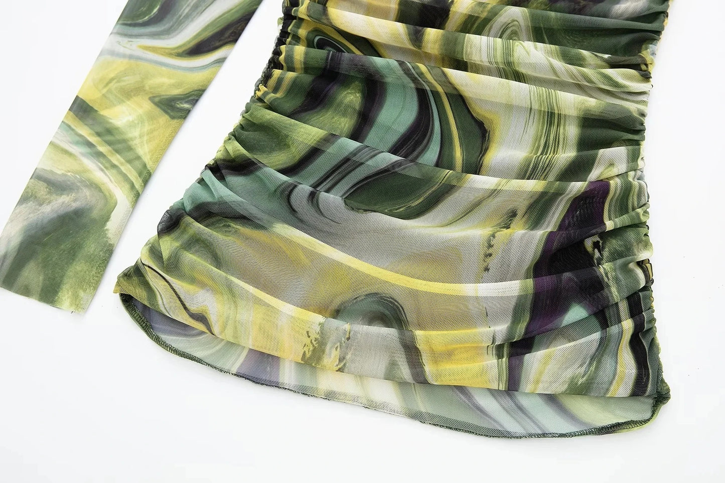 Jade Swirl off-shoulder top