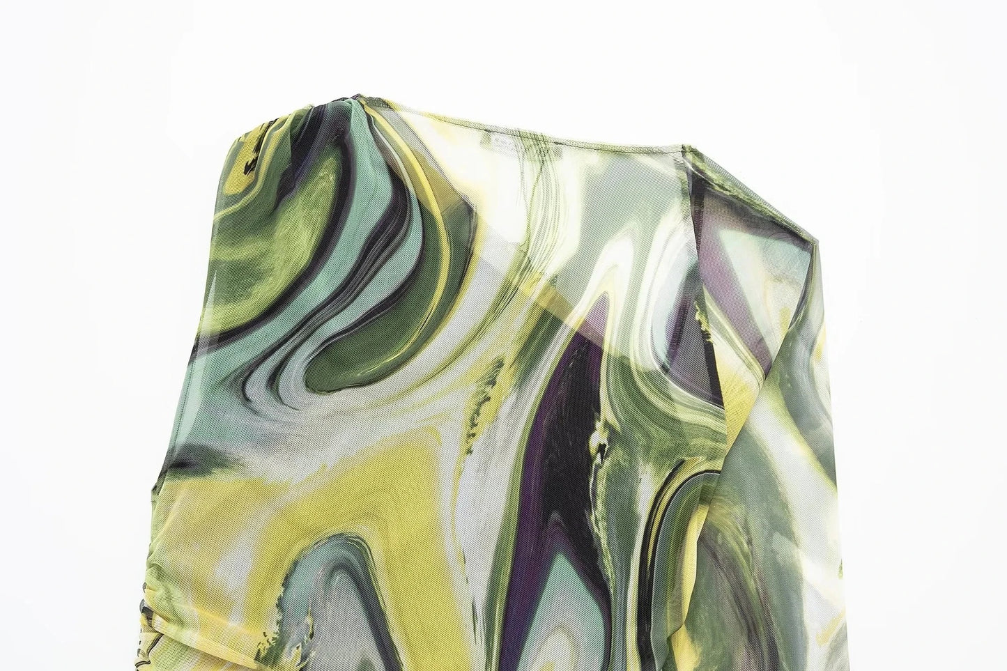 Jade Swirl off-shoulder top