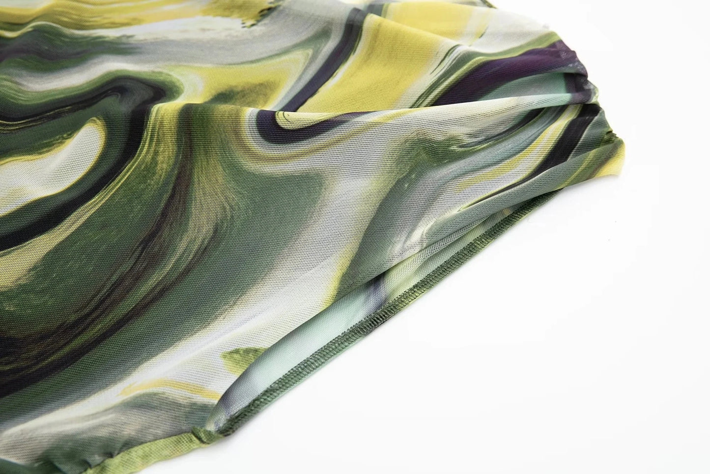 Jade Swirl off-shoulder top